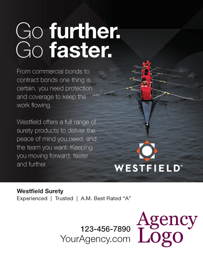 Westfield Surety Further Faster Print Ad