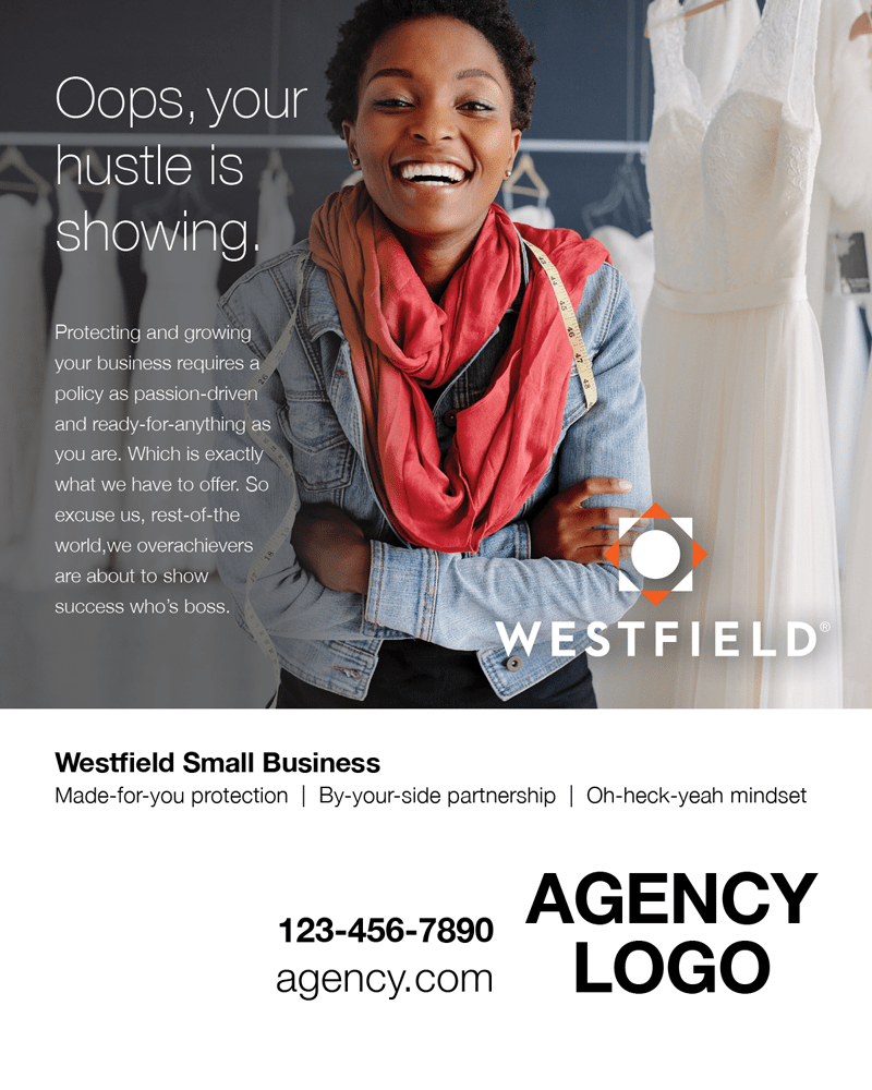 Westfield Small Business Retail Hustle Print Ad