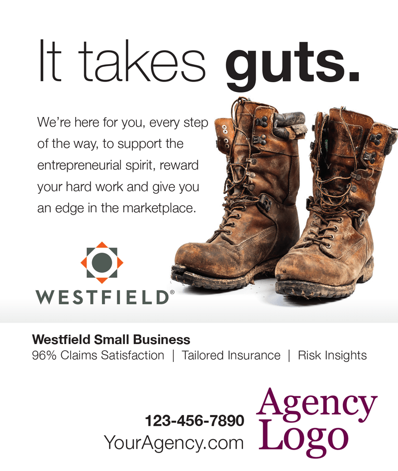 Westfield Small Business It Takes Guts Print Ad
