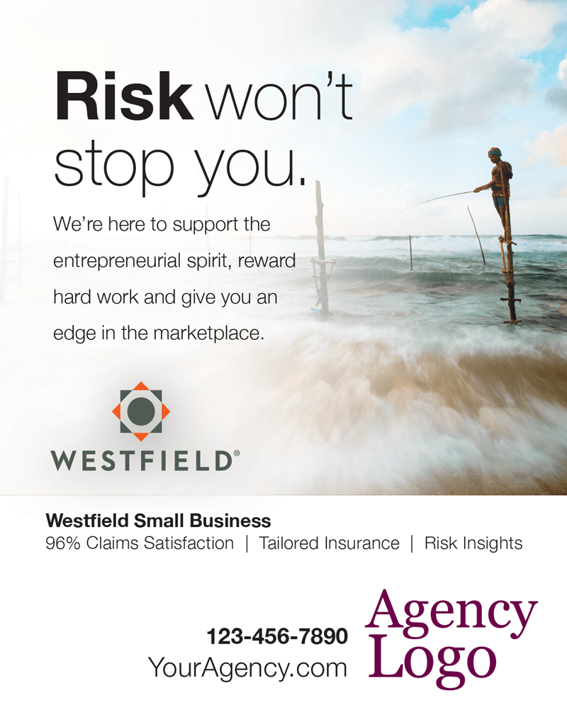 Westfield Small Business Risk Won't Stop You Print Ad