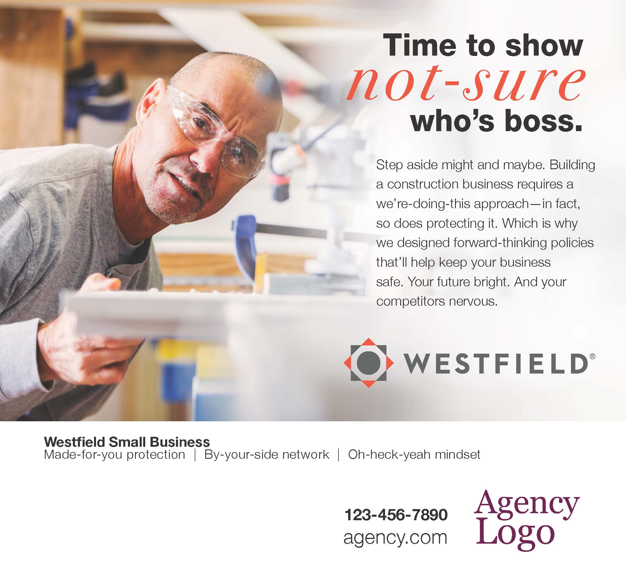 Westfield Small Business Construction Time to Show Print Ad
