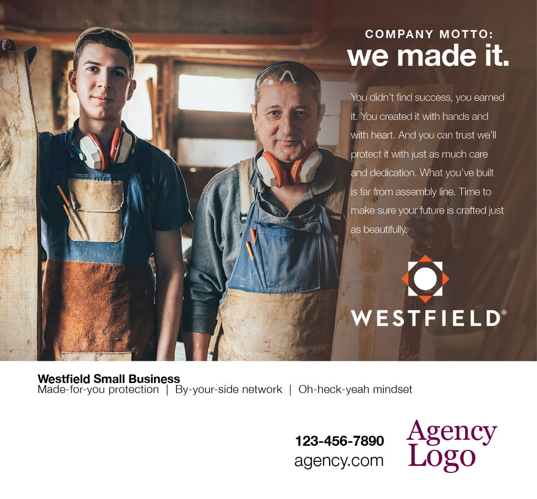 Westfield Small Business Manufacturing We Made It Print Ad