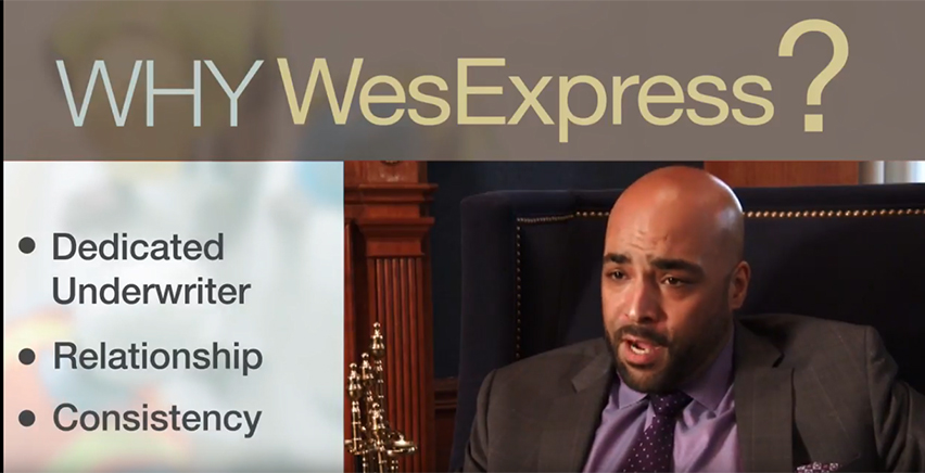 screen capture of video with gentleman talking about WesExpress